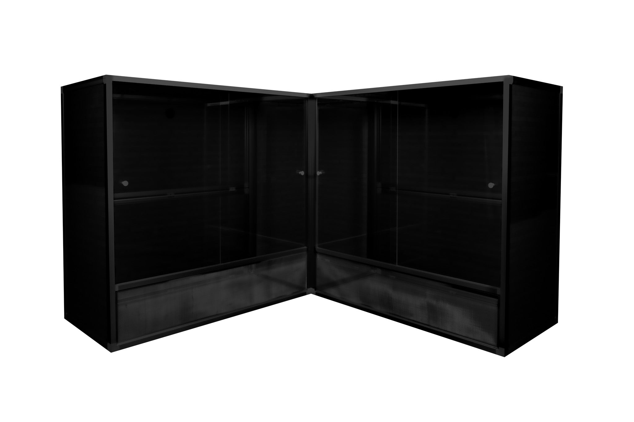 Black Corner Extension Kit for Meridian 122x61x122 enclosures Zen